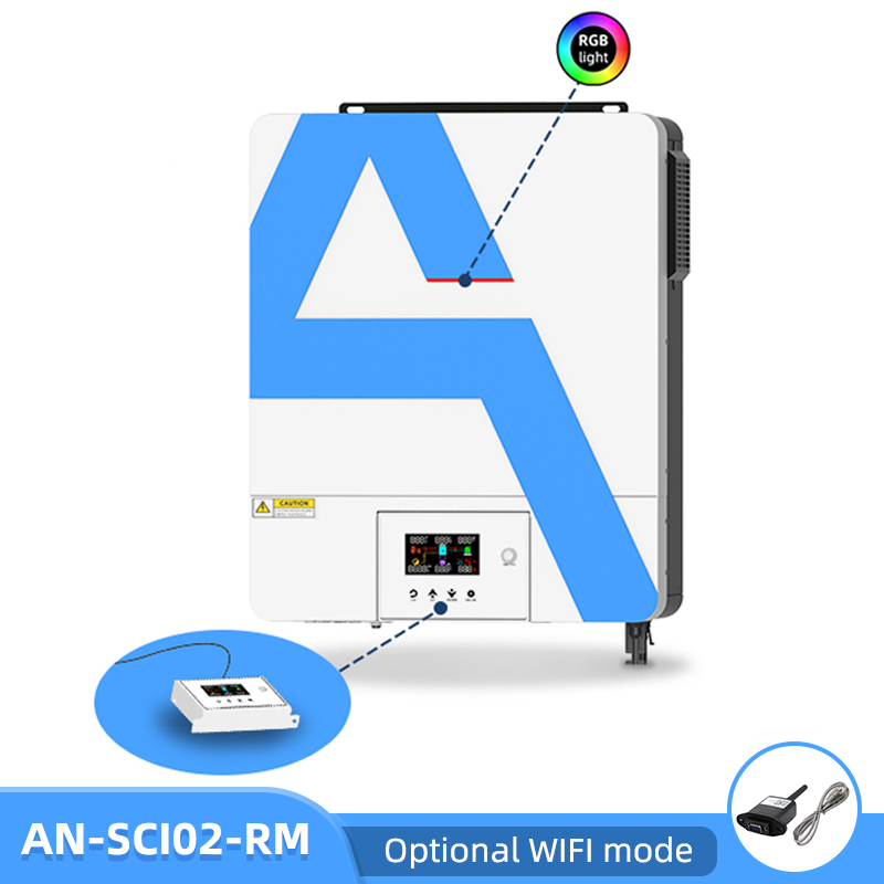 Μετατροπέας Inverter ANERN 6.2KW Solar Hybrid Sine Wave 120A MPPT 48VDC ...